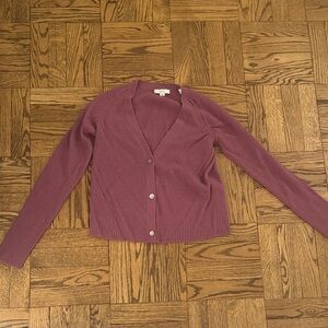 Vince Mauve Cardigan Sweater